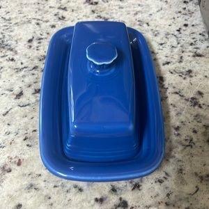Fiesta ware butter dish cobalt blue